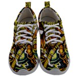 Cowboy Skeleton With Gun Illustration Mens Athletic Shoes