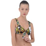 Cowboy Skeleton With Gun Illustration Front Tie Bikini Top