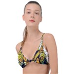 Cowboy Skeleton With Gun Illustration Knot Up Bikini Top