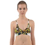 Cowboy Skeleton With Gun Illustration Wrap Around Bikini Top