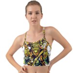 Cowboy Skeleton With Gun Illustration Mini Tank Bikini Top