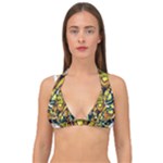 Cowboy Skeleton With Gun Illustration Double Strap Halter Bikini Top