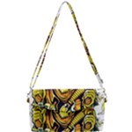 Cowboy Skeleton With Gun Illustration Removable Strap Clutch Bag