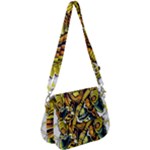 Cowboy Skeleton With Gun Illustration Saddle Handbag
