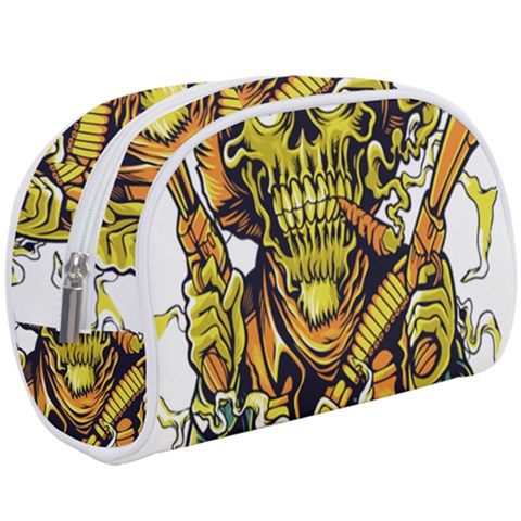 Cowboy Skeleton With Gun Illustration Make Up Case (Large) from ArtsNow.com