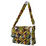 Cowboy Skeleton With Gun Illustration Full Print Messenger Bag (M)