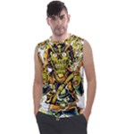 Cowboy Skeleton With Gun Illustration Men s Regular Tank Top