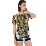 Cowboy Skeleton With Gun Illustration Perpetual Short Sleeve T-Shirt