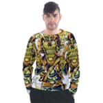 Cowboy Skeleton With Gun Illustration Men s Long Sleeve Raglan T-Shirt