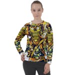 Cowboy Skeleton With Gun Illustration Women s Long Sleeve Raglan T-Shirt