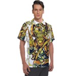 Cowboy Skeleton With Gun Illustration Men s Polo T-Shirt