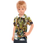 Cowboy Skeleton With Gun Illustration Kids  Polo T-Shirt