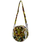 Cowboy Skeleton With Gun Illustration Crossbody Circle Bag