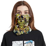 Cowboy Skeleton With Gun Illustration Face Covering Bandana (Two Sides)