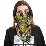 Cowboy Skeleton With Gun Illustration Face Covering Bandana (Triangle)