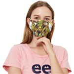 Cowboy Skeleton With Gun Illustration Fitted Cloth Face Mask (Adult)
