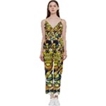 Cowboy Skeleton With Gun Illustration V-Neck Camisole Jumpsuit