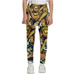 Cowboy Skeleton With Gun Illustration Kids  Skirted Pants