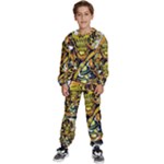 Cowboy Skeleton With Gun Illustration Kids  Sweatshirt set