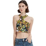 Cowboy Skeleton With Gun Illustration Cut Out Top