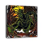 Grim Reaper Above Art  Monster Moon Letter Poster Mini Canvas 6  x 6  (Stretched)