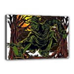Grim Reaper Above Art  Monster Moon Letter Poster Canvas 18  x 12  (Stretched)