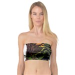Grim Reaper Above Art  Monster Moon Letter Poster Bandeau Top