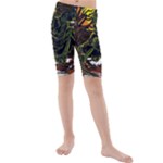 Grim Reaper Above Art  Monster Moon Letter Poster Kids  Mid Length Swim Shorts