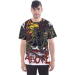 Grim Reaper Above Art  Monster Moon Letter Poster Men s Sport Mesh T-Shirt