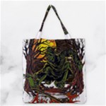 Grim Reaper Above Art  Monster Moon Letter Poster Grocery Tote Bag