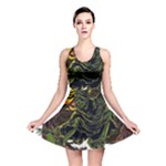 Grim Reaper Above Art  Monster Moon Letter Poster Reversible Skater Dress