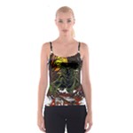 Grim Reaper Above Art  Monster Moon Letter Poster Spaghetti Strap Top