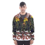 Grim Reaper Above Art  Monster Moon Letter Poster Men s Hooded Windbreaker