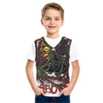 Grim Reaper Above Art  Monster Moon Letter Poster Kids  Basketball Tank Top