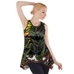 Grim Reaper Above Art  Monster Moon Letter Poster Side Drop Tank Tunic