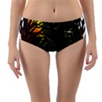 Grim Reaper Above Art  Monster Moon Letter Poster Reversible Mid-Waist Bikini Bottoms