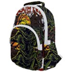 Grim Reaper Above Art  Monster Moon Letter Poster Rounded Multi Pocket Backpack