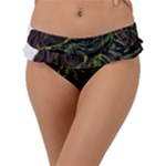 Grim Reaper Above Art  Monster Moon Letter Poster Frill Bikini Bottoms