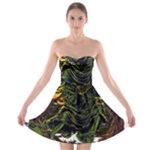 Grim Reaper Above Art  Monster Moon Letter Poster Strapless Bra Top Dress