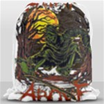 Grim Reaper Above Art  Monster Moon Letter Poster Drawstring Bag (Large)