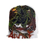Grim Reaper Above Art  Monster Moon Letter Poster Drawstring Pouch (2XL)