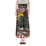 Grim Reaper Above Art  Monster Moon Letter Poster Full Length Maxi Skirt