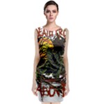 Grim Reaper Above Art  Monster Moon Letter Poster Classic Sleeveless Midi Dress