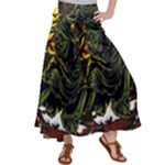 Grim Reaper Above Art  Monster Moon Letter Poster Women s Satin Palazzo Pants