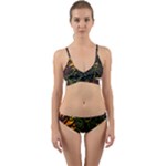 Grim Reaper Above Art  Monster Moon Letter Poster Wrap Around Bikini Set