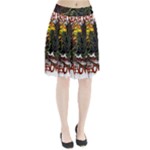 Grim Reaper Above Art  Monster Moon Letter Poster Pleated Skirt