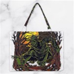 Grim Reaper Above Art  Monster Moon Letter Poster Medium Tote Bag