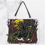 Grim Reaper Above Art  Monster Moon Letter Poster Zipper Medium Tote Bag