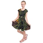 Grim Reaper Above Art  Monster Moon Letter Poster Kids  Short Sleeve Dress