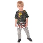 Grim Reaper Above Art  Monster Moon Letter Poster Kids  Raglan T-Shirt